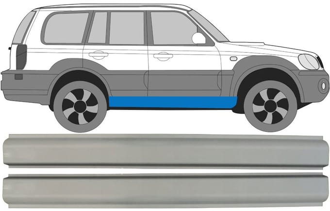 Reparatie dorpel voor Hyundai Terracan 2001-2006 / Links = Rechts / Set