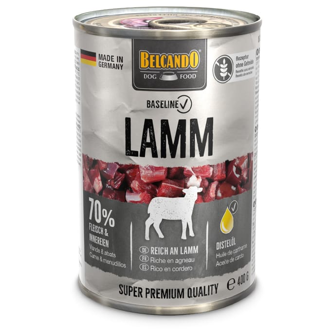 Voordeelpakket: 24x400g Belcando Baseline lam natvoer voor honden