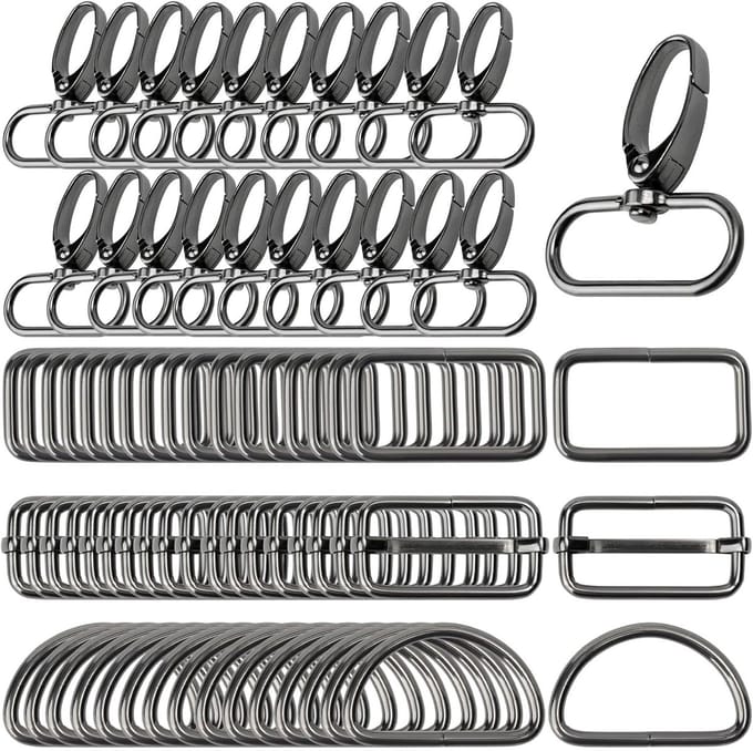 Karabijnhaak Set - Ring Gesp - Tas Accessoires - Duurzame Zinklegering - 25-38mm - Diverse Kleuren