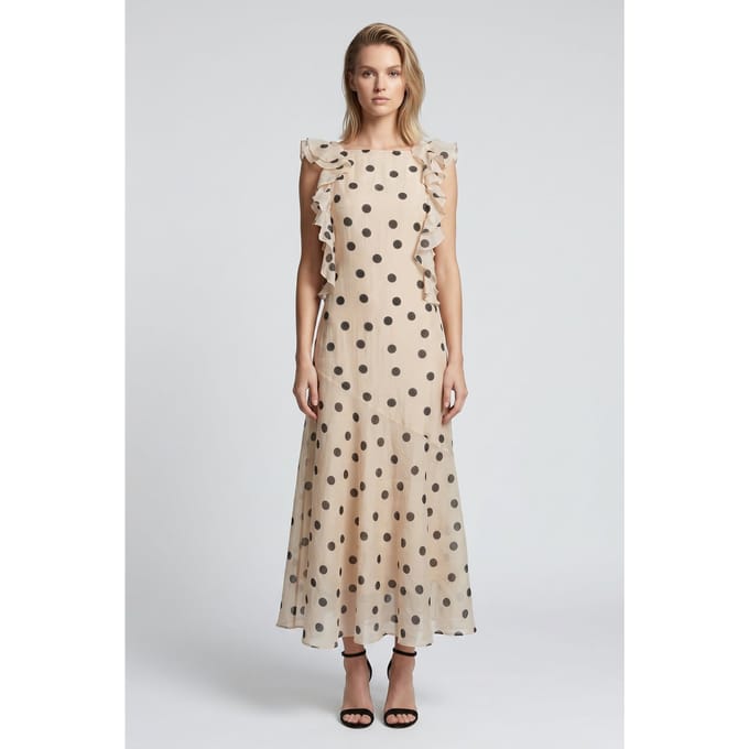 & Other Stories Nikki Dress Beige Maat: 32 | Maxi Jurken Outlet | Dames | Beige