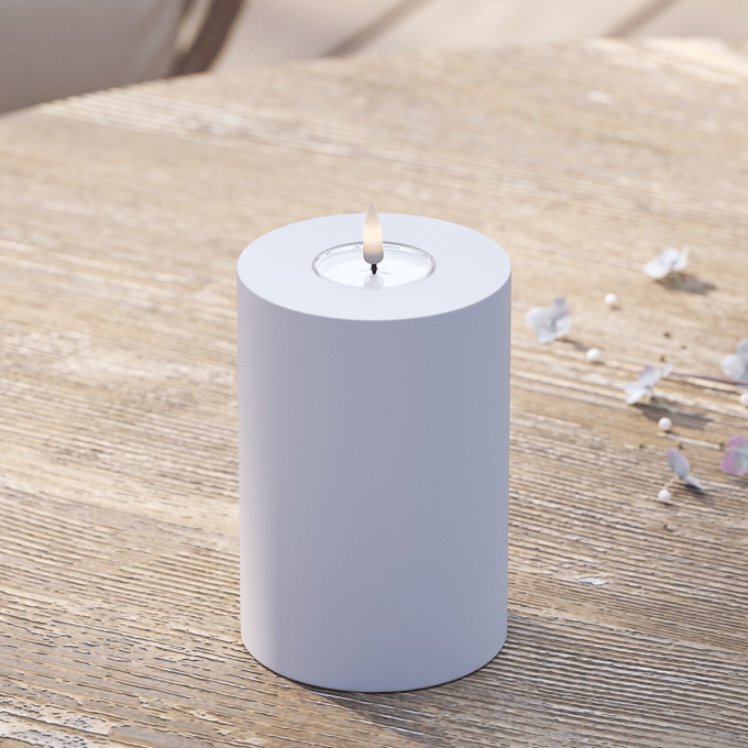 Deluxe Homeart - Led Kaars OUTDOOR Dust Blue 10 x 15 cm