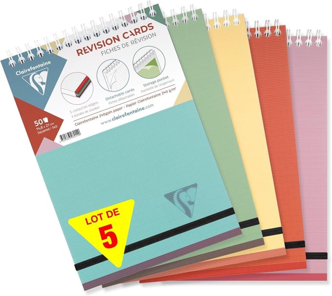 Notitiekaarten Pak - Losse Bladen - Studie & Werk - Stevig Papier - A5 Formaat - Assorti
