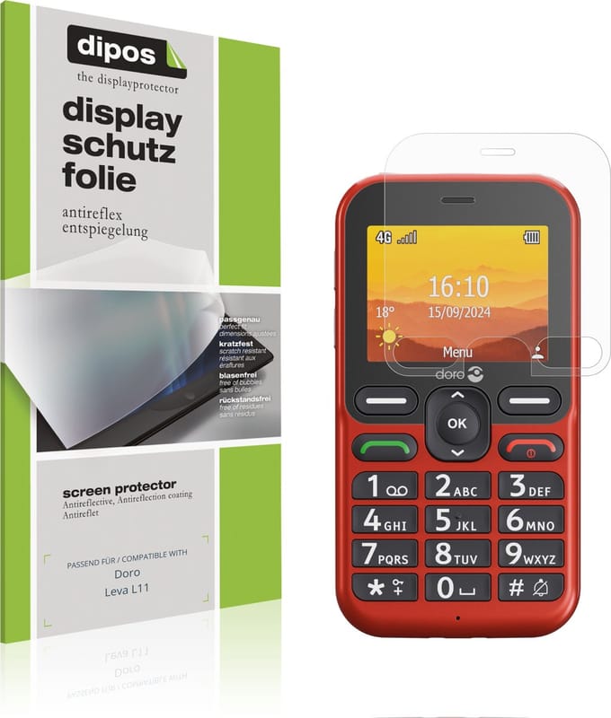 dipos – 4x Matte Beschermfolie geschikt voor Doro Leva E11 | Krasbestendige & antireflecterende Screenprotector Ultra-Thin