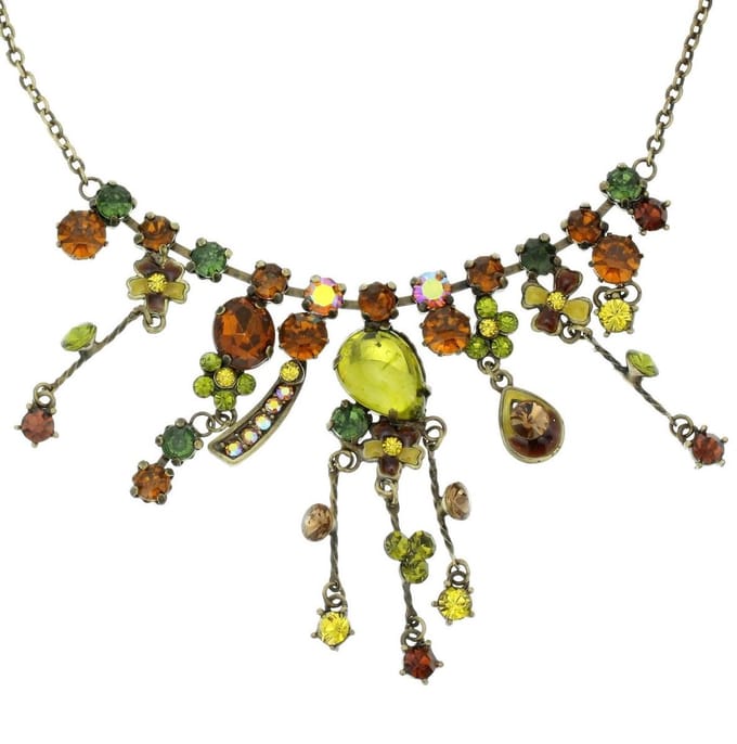 Behave - Groene Ketting met Steentjes - 40 cm