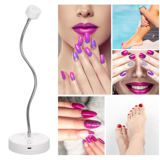 Lampe à UV LED pour vernis à ongles, sèche-ongles, lampe à polymérisation de colle, Angle réglable de 360 ​​degrés, lumière UV blanc
