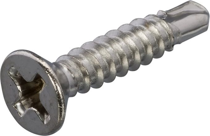 Zelfborende Plaatschroeven - Phillips 2 Platkop - 4,2 x 38mm - Voldraad - RVS (200 stuks)