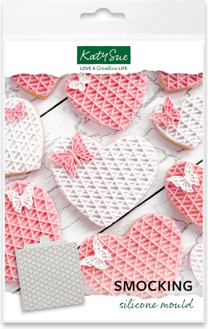 Katy Sue Silicone Mould - Smocking Textuur Mat