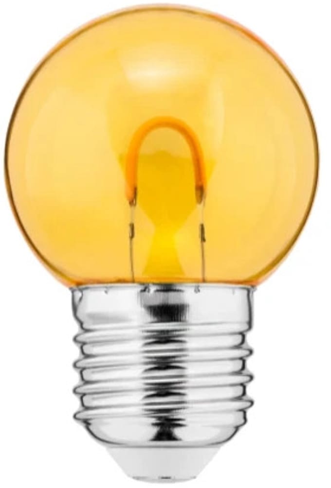 Thorgeon E27 LED Kogellamp | 1W 220/240V Geel | 180°