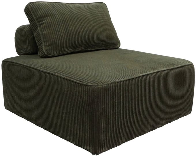 sweeek - Fauteuil corduroy 1 zitplaats l 90 x b 90 x h 78cm - lao