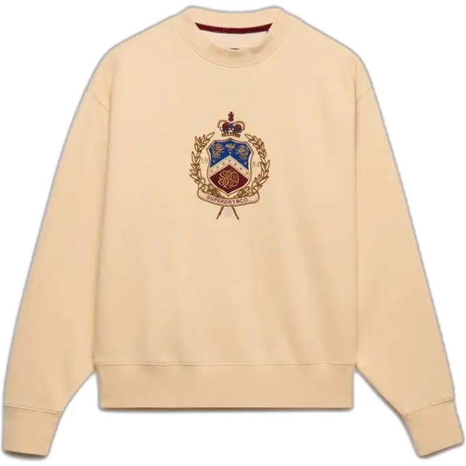 Dames sweatshirt loose Superdry Crest Crew