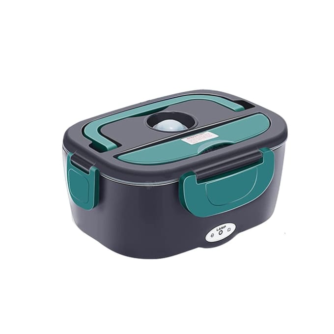Verwarming Lunchbox 40W Draagbaar Roestvrij staal 110V+12V/24V Dubbele voedingsinterface Roestvrij staal gray