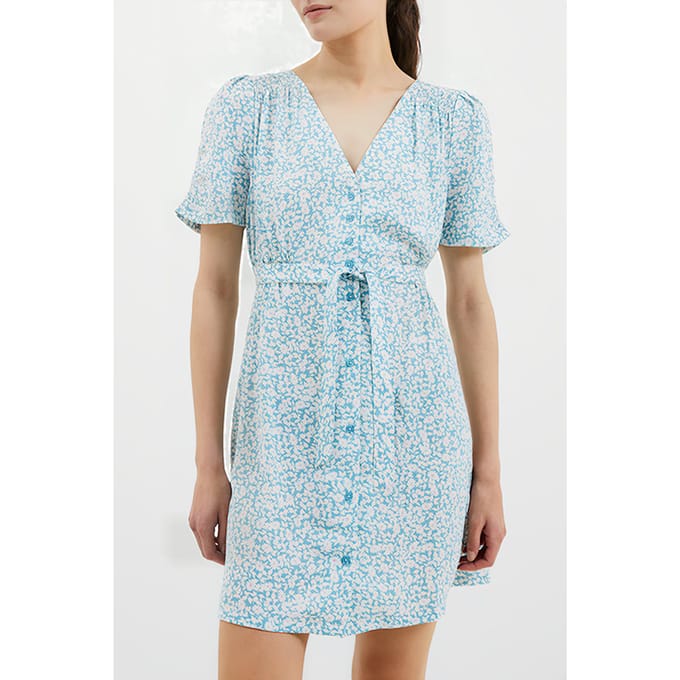 French Connection Breya Button Midi Dress Stillwater Größe: 18 | Minikleider Outlet | Damen