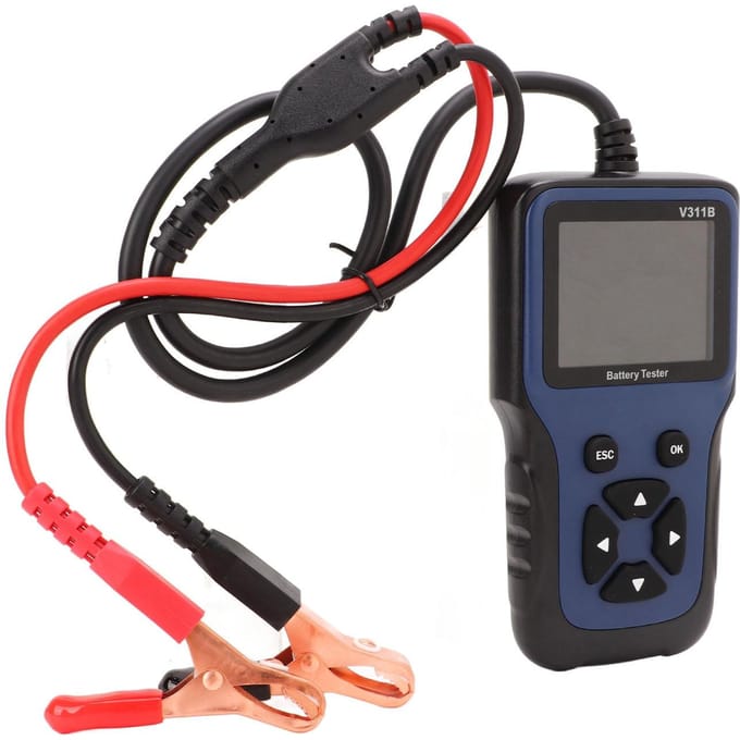 V311B 12V Auto Accu Tester 100?2000CCA Laadcircuit Belastingtester Belastingsdetector Diagnostisch Gereedschap black