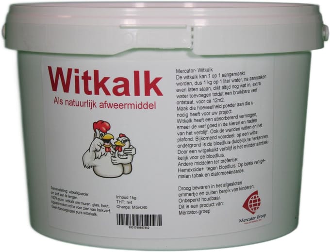 Mercator-groep Witkalk - 1 kg - Puur witkalk - Ongediertewering - Tuinproducten