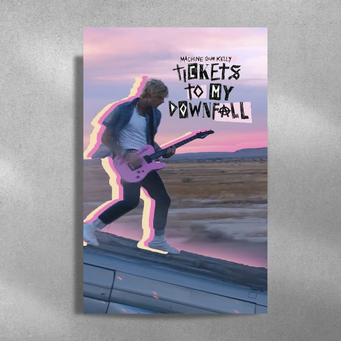 Machine Gun Kelly - tickets to my downfall - Metalen Poster - 40x60cm