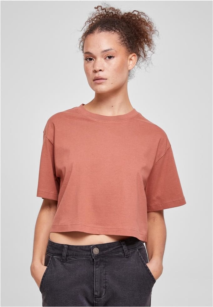 Urban Classics - Short oversized Crop top - 3XL - Oranje