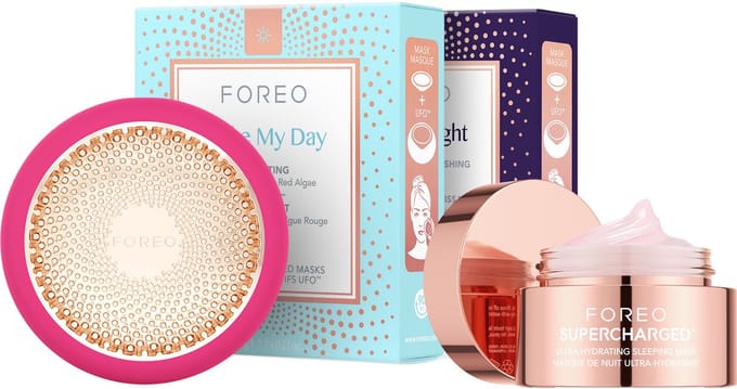 UFO 3 diepe hydratatie + 14 UFO Geactiveerde Maskers + Hydraterend Nachtmasker - Fuchsia