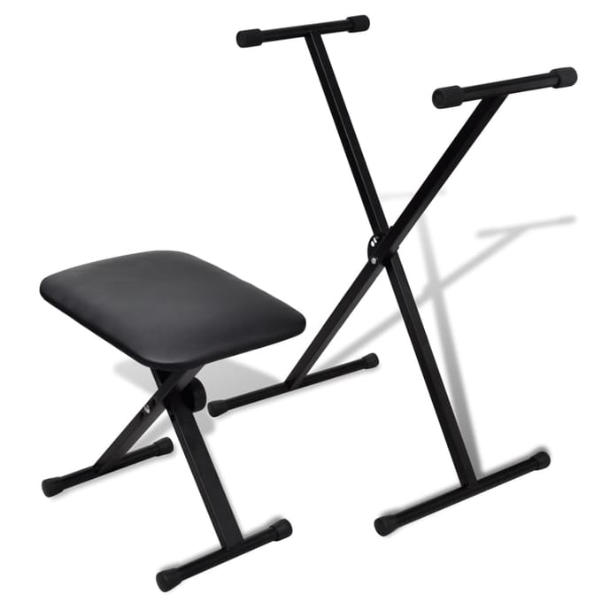 vidaXL - Keyboardstandaard - en - -kruk - verstelbaar