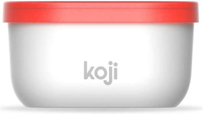 Vershoudcontainer, 2 L, Kunststof, BPA vrij, Rood/Wit - Koji by ZOKU