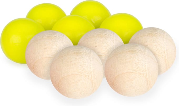 Get & Go Jeu de Boules Buts - 10 stuks - Geel/Blank