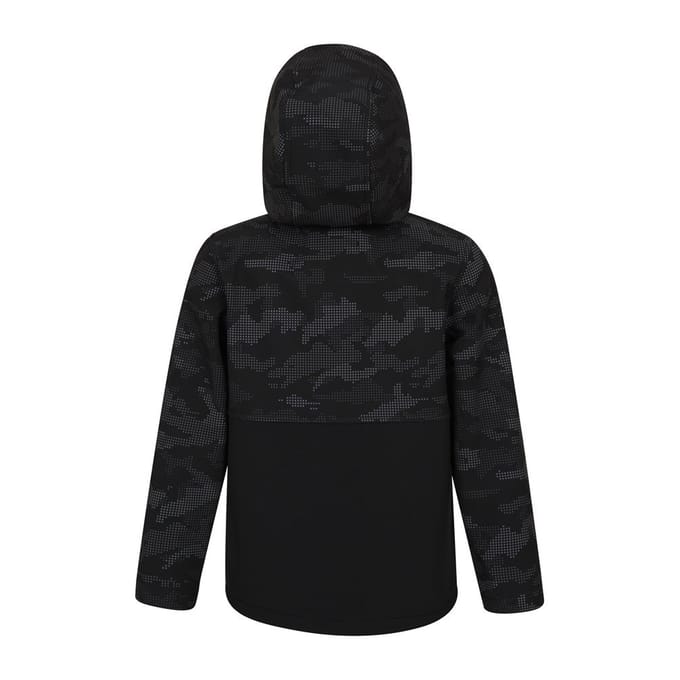 Mountain Warehouse Kinder/Kids Exodus Camo Soft Shell Jas (Zwart)