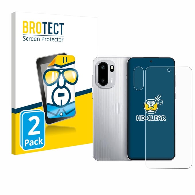 BROTECT - Screenprotector voor OnePlus Ace 6T (Voor+Camera) - Folie Beschermfolie transparant 2 Stuks