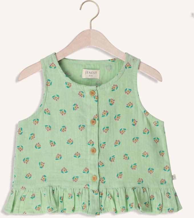 JENEST Sofie Top Tops & T-shirts Meisjes - Shirt - Mint - Maat 134/140