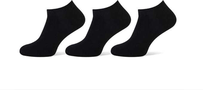Pierre Cardin heren sneakersokken - 3 paar - uni zwart