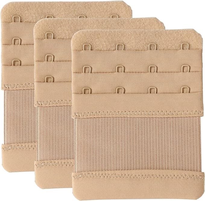 BH-verlengband: elastische verlengband met 4 haakjes, comfortabel model, set van 3 stuks