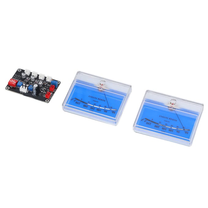 VU-mètre Opération Facile ABS Rétroéclairé Réglable Largement Utilisé VU-mètre avec Carte Pilote pour DIY Maison blue