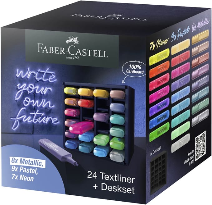 FABER-CASTELL markeerstiften TEXTLINER 24-delige desk set
