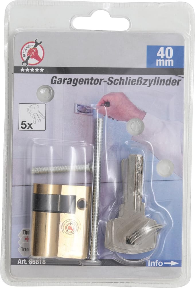 BGS 85818 - Cylindre de serrure de porte de garage | 40 mm