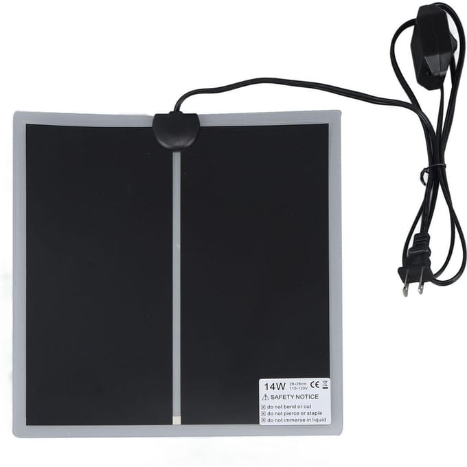 Coussin chauffant pour terrarium de reptiles Chauffage rapide 110 à Température réglable étanche Fiable pour gray
