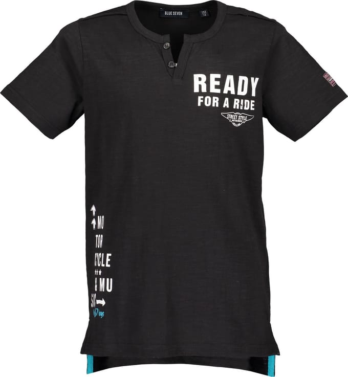 Blue Seven Jongens T-shirt - zwart - Maat 152
