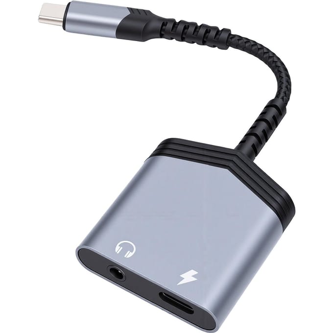 Type C naar 3,5 mm Audio en 60W PD Laadadapter Gelijktijdige Luister- en Laadsplitter