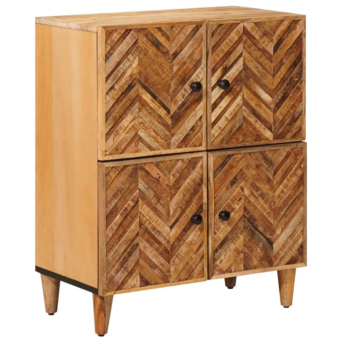 vidaXL - Opbergkasten - Bruin - 60 - x - 33,5 - x - 75 - cm - Massief - Mango - Hout