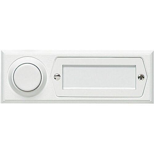 Grothe 51013 Belknop Met naambord 1-voudig Wit 12 V/1,5 A