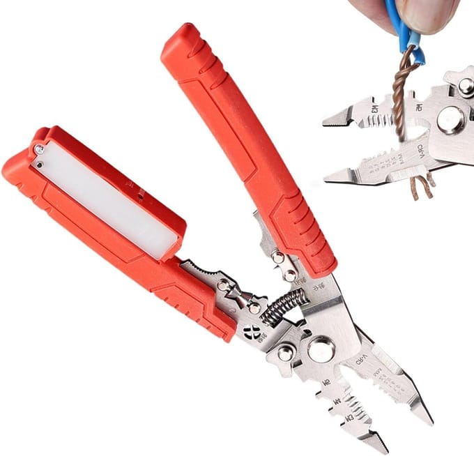 Draadstripper - Multitool Tang - Elektrisch Werk - Geïntegreerde Tester - 21.3 cm - Zwart