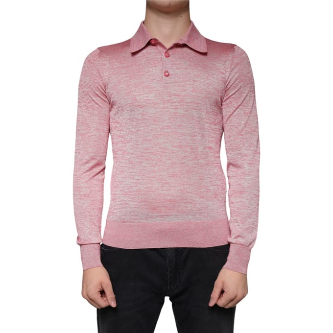 Lange Mouwen Gebreide Polo Shirt