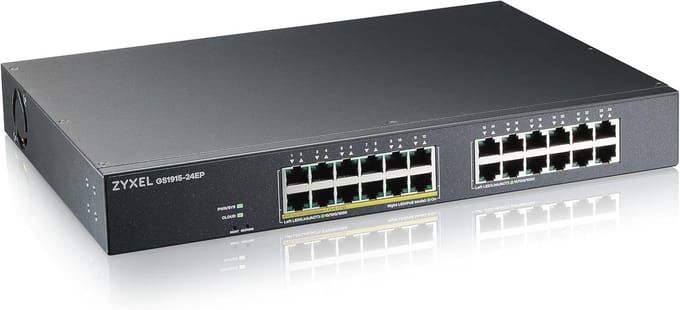 24-poorts PoE-switch met 130 Watt - Slimme Hybrid Mode Switch voor Rackmount