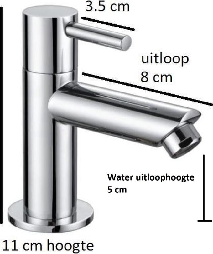 Aloni Design Koudwaterkraan - 1/2 - Chroom