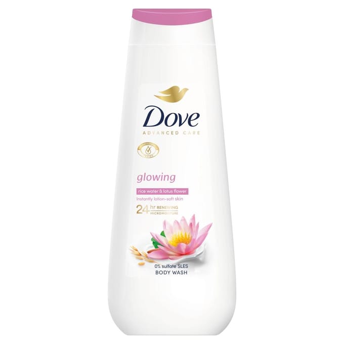Dove Advanced Care Serie - Glowing Douchegel - 400ml - Voor Vrouwen - Biologische Formule