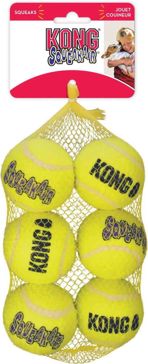 Kong Squeakair Ball - Hondenspeelgoed -  6 St