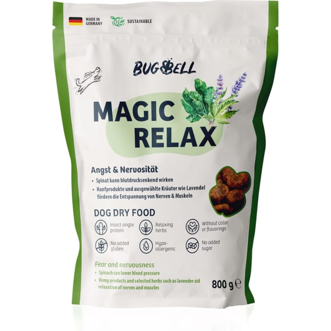 800g BugBell Magic Relax droogvoer voor honden