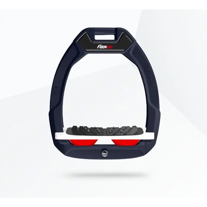 Veiligheidsbeugels voor paardrijden Schuin Ultra Grip Groen/Wit/Rood Flex-On Safe-On