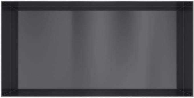 Hotbath &More Inbouwnis - 30 x 60 x 10 cm - Frameless - Geborsteld Zwart PVD