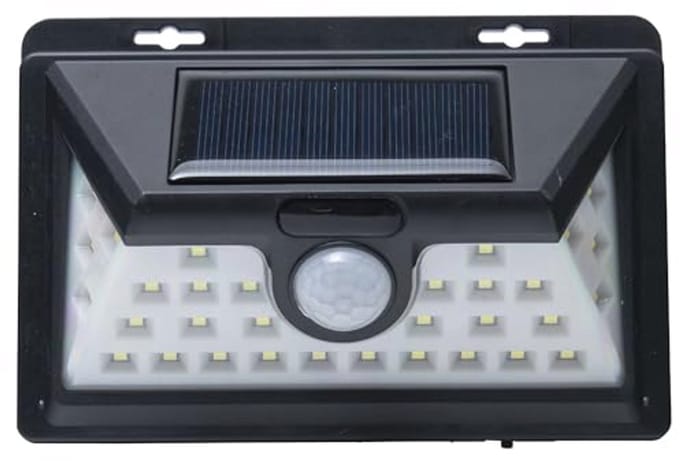 Zonne-energie Wandlamp met Bewegingsmelder - 32 LEDs, 160 Lumen