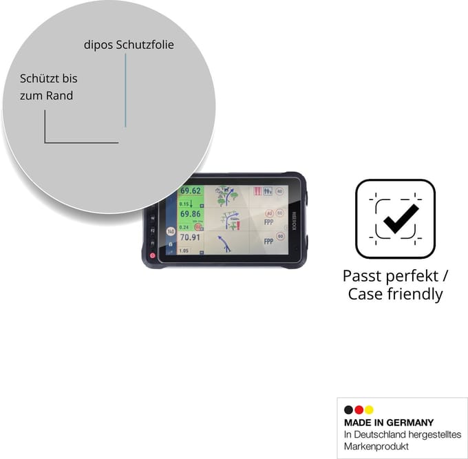 dipos – 2x Pantserfolie geschikt voor Hugerock X72 | 9H Screenprotector