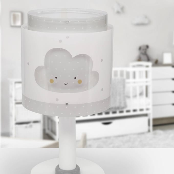 Dalber Kindertafellamp Baby Dreams, grijs, G4, Ø 15 cm