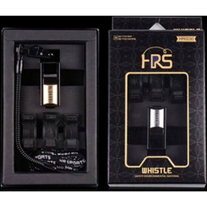 1 st. Scheidsrechtersfluit Goud/Zilver Groot Geluidsfluitje Zaadloos Plastic Fluitje Professioneel Voetbal Basketbal Fluitje black